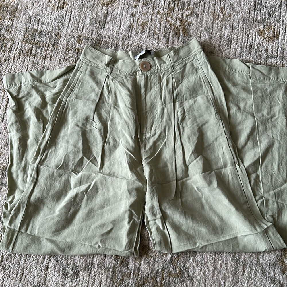 Wide leg linen blend pants & other stories